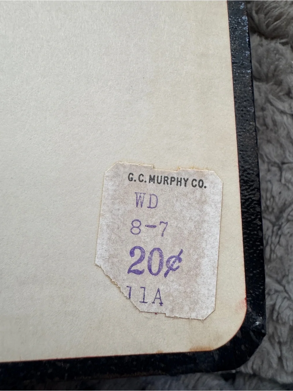 Vintage New Old Stock Black Memo Book Address Book Organizer with Gold Lettering
